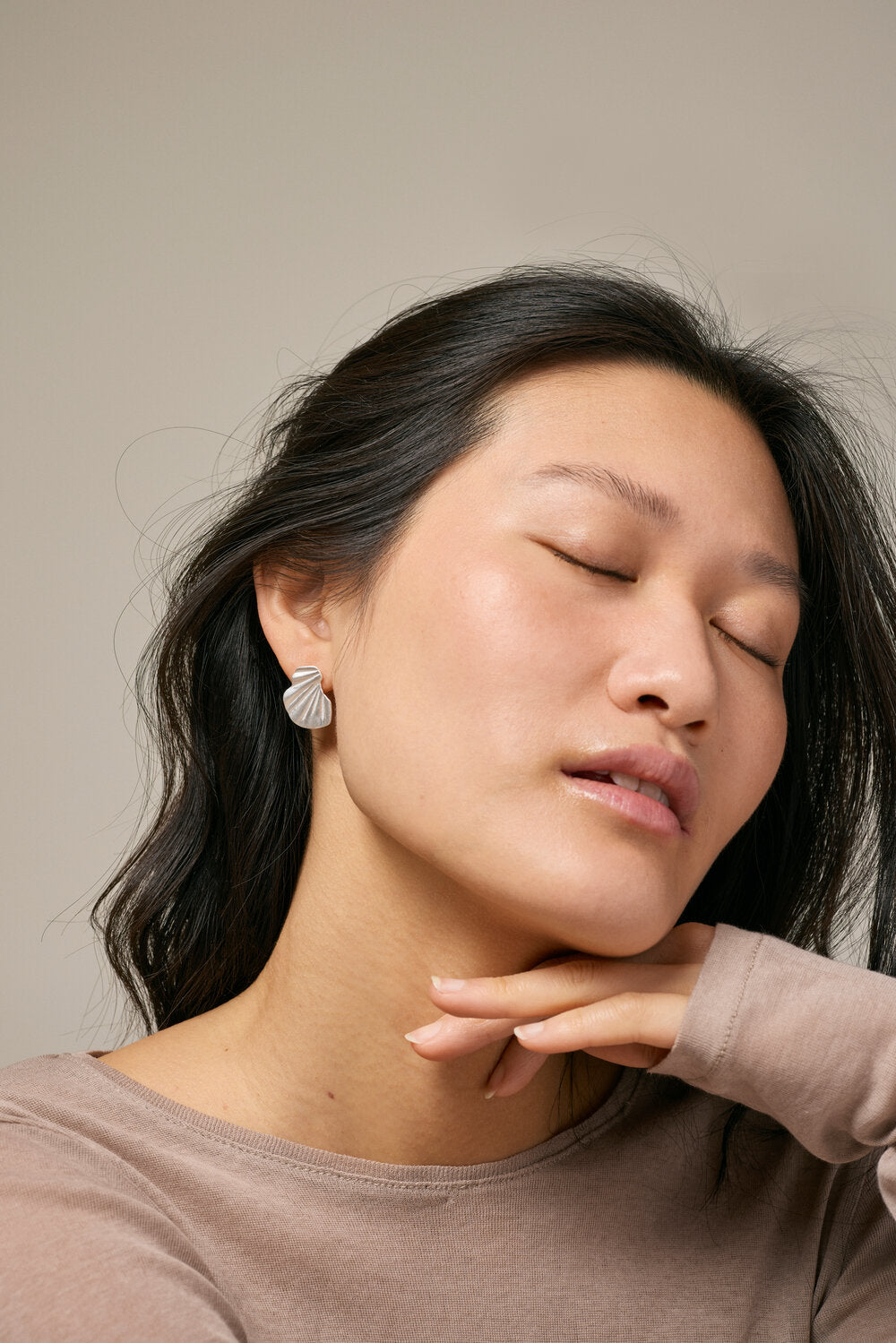 Wave ørestikker - sølv